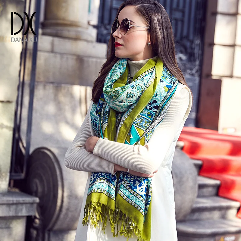 Luxury Brand Scarf Unisex 2018 Female Male Best Quality Wool Cashmere Scarf Pashmina Tassels Women Men Wrap Cape Bandana Hijab