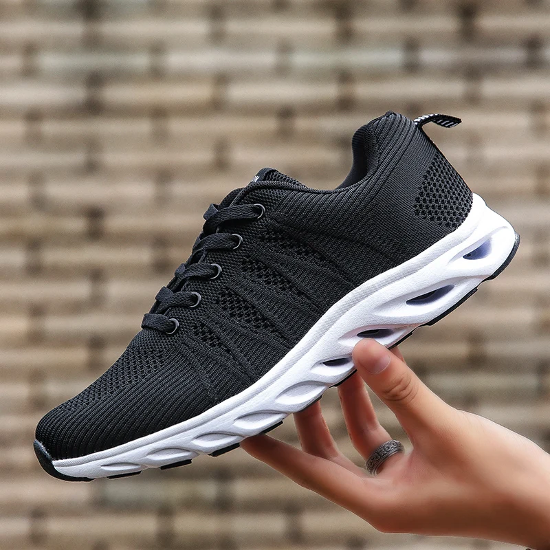 

Unisex Men and women Running sports Shoes Lace-up Athletic Trainers Male Sports Shoes Outdoor breathable Walking Sneakers w5