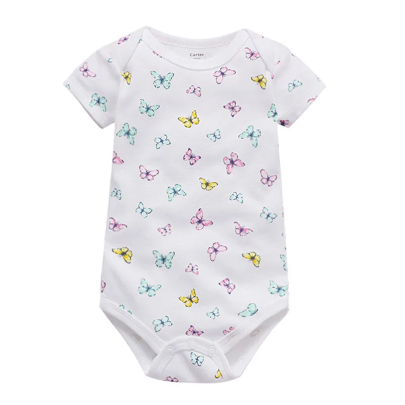 Babies Girls Clothing Bodysuit Newborn Baby Boys Short Sleeve Body 3 6 9 12 18 24 Months Summer Clothes - Цвет: Золотой