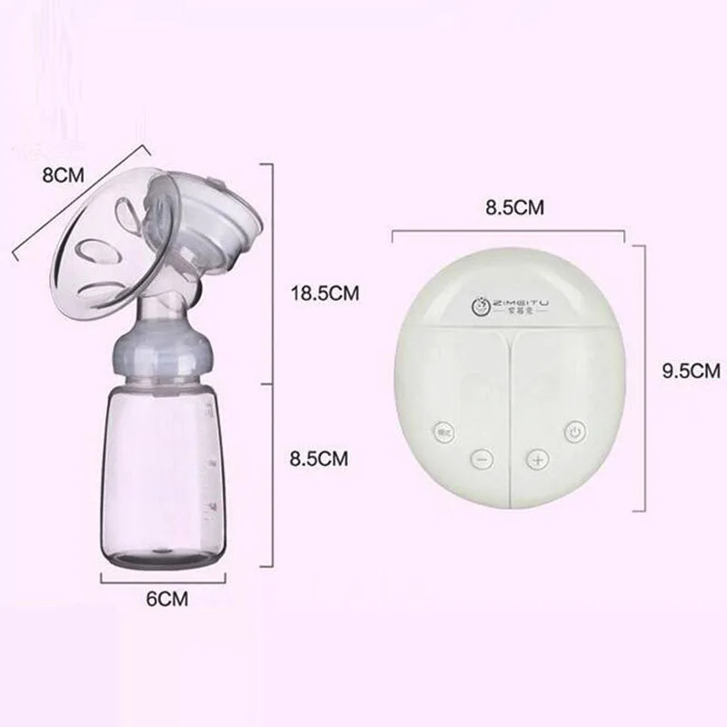 ZIMEITU Double Electric breast pumps Powerful Nipple Suction USB Electric Breast Pump with baby milk bottle Cold Heat Pad Nippl