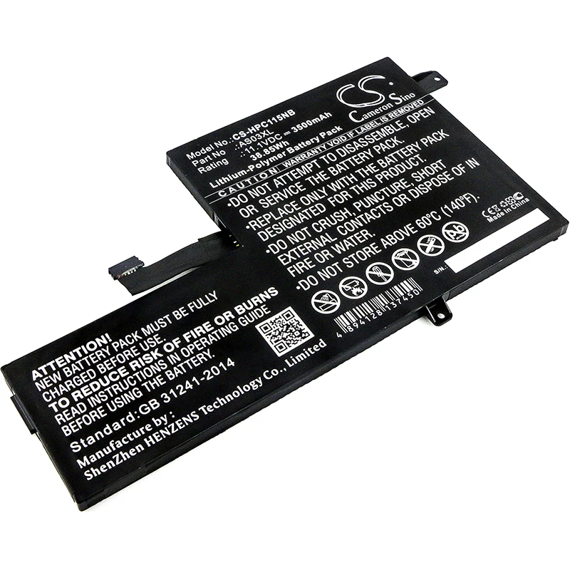 

Cameron Sino Upgrade For HP 918669-855,AS03XL Notebook, Laptop Battery Li-Polymer 3500mAh / 38.85Wh