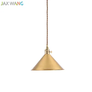 

Nordic Brass Pendant Light Balcony Bedroom Bedside Decor Pendant Lighting Aisle Loft Bar Restaurant Industrial Hanging Lamp