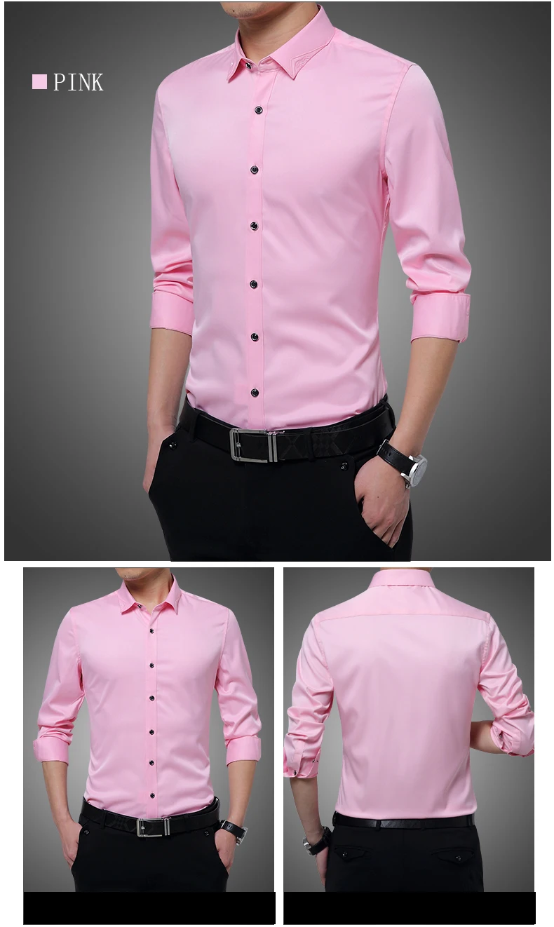 Новое поступление, мужская рубашка, Модная приталенная Мужская рубашка с длинными рукавами, осенняя блузка, мужские повседневные рубашки 5XL Camisa Masculina