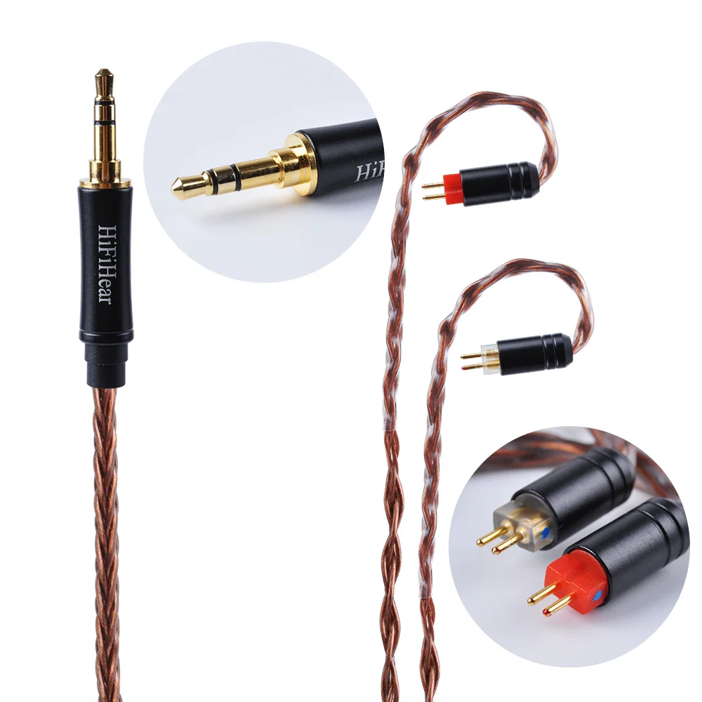 HiFiHear 8 Core Silver Plated Upgraded Cable 2 5 3 5 4 4mm Balanced Cable With MMCX 2pin Connector For ZS10 ZS6 ES4 HQ5 HQ6