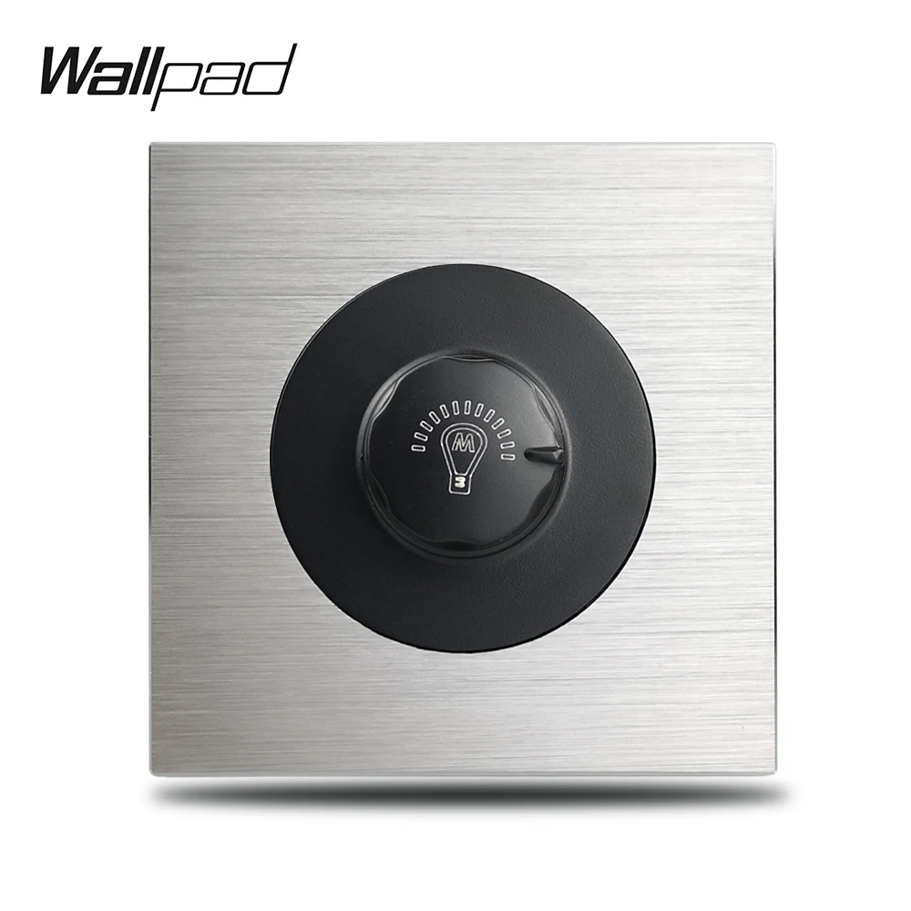 Wallpad L6 сатиновый серебристый металлический 1-кнопочный диммер контроллер с