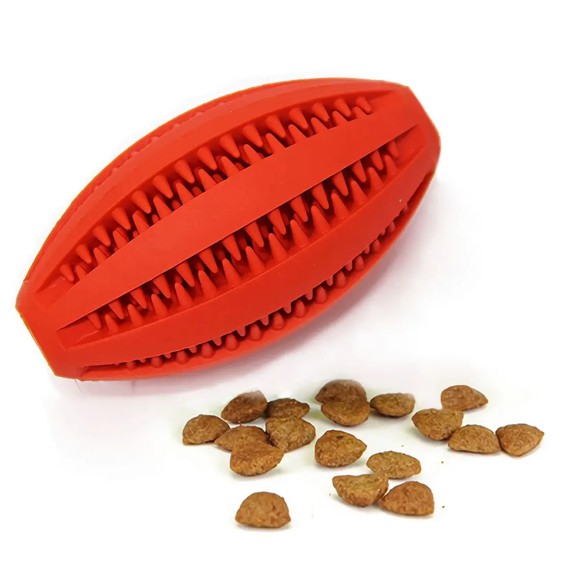 Dog Chew Toy Balls Bite Resistant Teeth Design Non Toxic Soft Rubber