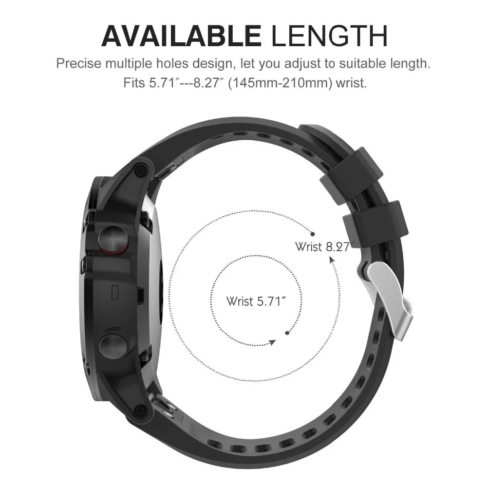 Quick fit 26 мм ремешок для Garmin Fenix 5X/Fenix 3 HR умные часы мягкий силиконовый сменный быстроразъемный коннектор 9,11