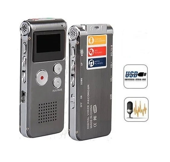 Rechargeable External Mic 4GB Voice Activated USB Digital Audio Voice Recorder Dictaphone MP3 Player Telephone Recorder espiao