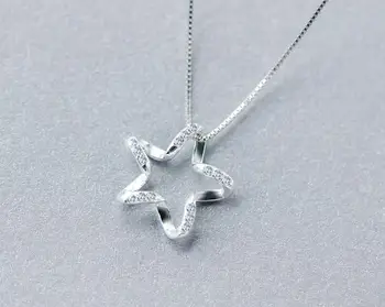 

Real. Sterling Silver Jewelry Open Twisted Star Necklaces & Pendants 16mm 925 -Sterling -Silver GTLX1195