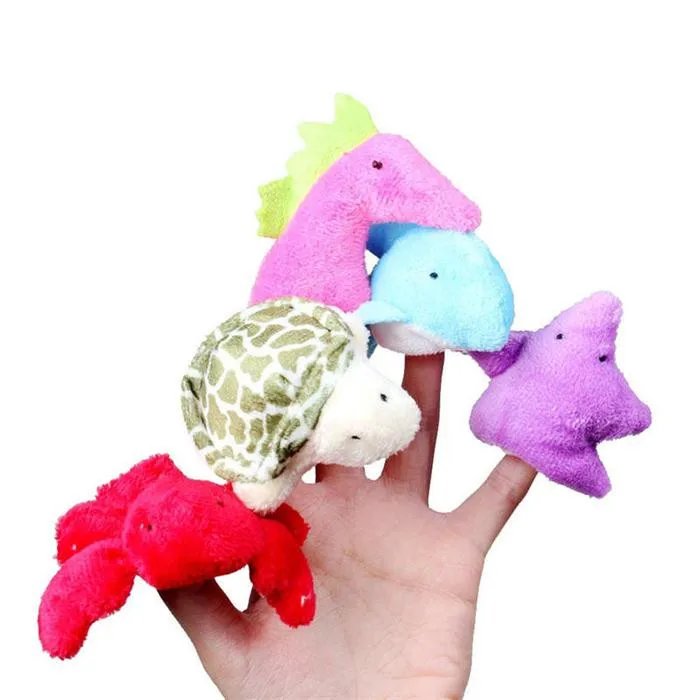 

10Pcs Ocean Soft Animal Puppet Baby Girl Boy Finger Toys Plush Toys