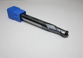 

wholesale 5PCS radius 5.0 HRC45 R5.0 2 flutes Tungsten Carbide Ball Nose End Mill Long shank 100mm CNC milling cutter