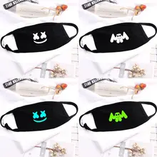 Women Men Harajuku Summer Anti-Dust Mouth Mask Music Hip-Hop DJ Print Luminous Electronic Sound Fan Cotton Respirator Streetwear