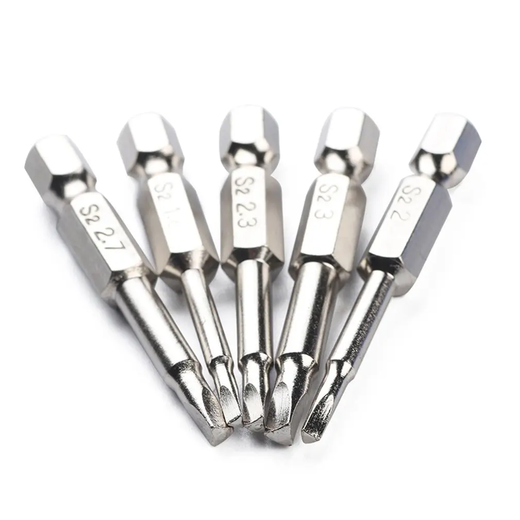 

5Pcs Set Magnetic Triangle Screwdriver Bits S2 Steel Hex Shank 50mm Long Screwdrier Set Hand Tools Wholesale