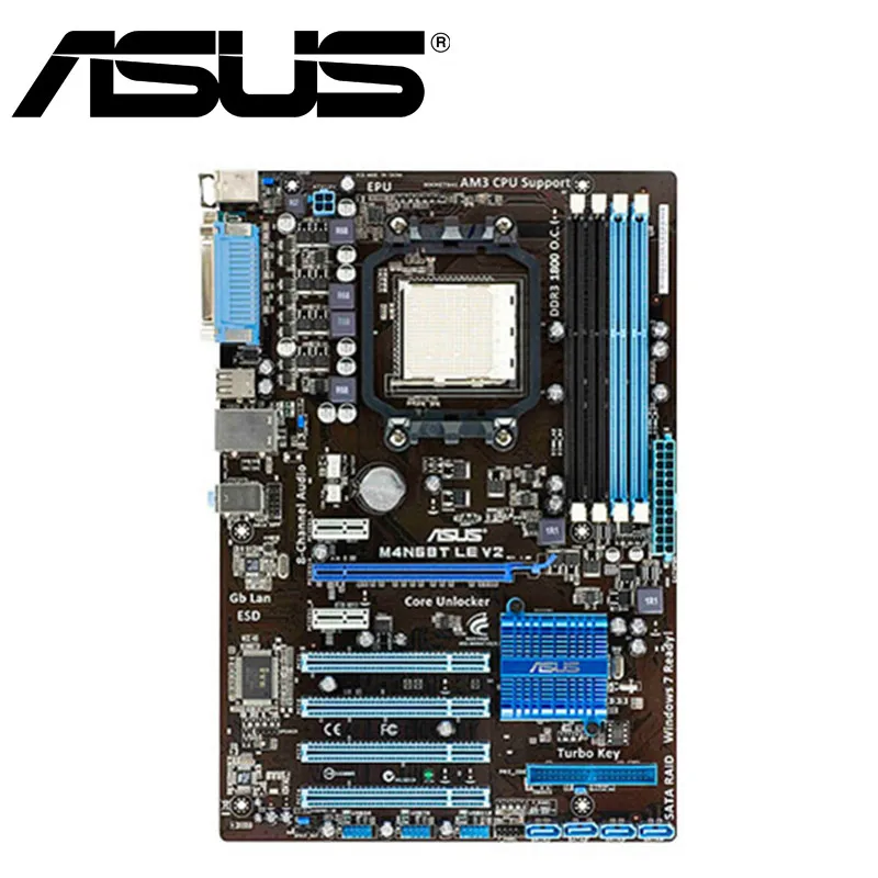 

Asus M4N68T LE V2 Desktop Motherboard 630A Socket AM3 For Phenom II Athlon II Sempron 100 DDR3 16G ATX Original Used Mainboard