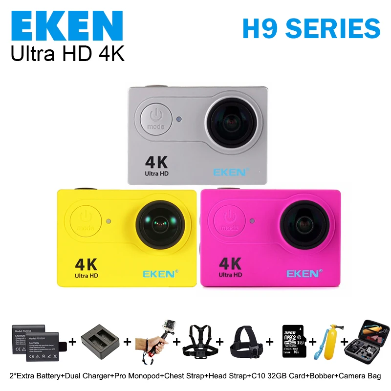 Wholesale 100% Original EKEN H9R/H9/H9SE remote control camera 4K wifi Ultra HD 1080p 60fps 170D waterproof camera sports mini cam DV Buy Cheap 100% Original EKEN H9R/H9/H9SE remote control camera 4K wifi Ultra HD 1080p 60fps 170D waterproof camera sports mini cam DV