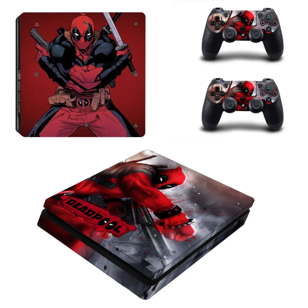 Film Deadpool PS4 Slim Skin Sticker For Sony PlayStation 4 Console and Controller Decal PS4 Slim Sticker Vinyl