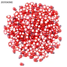 ZOTOONE 100 шт./пакет Деревянный Божья коровка пижамы с рисунком божьей коровки Стикеры Для детей роспись с клеящейся задней DIY ремесло домашнего вечерние праздничные украшения E