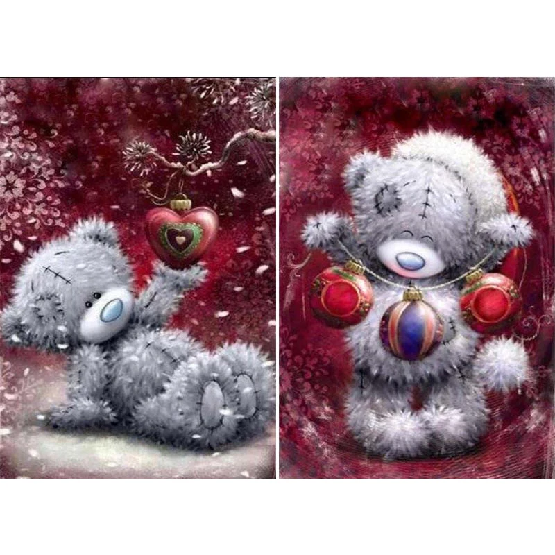 

Full square/Round drill Diamond embroidery Christmas bear 5D DIY diamond Painting Cross Stitch Rhinestone Mosaic HYY