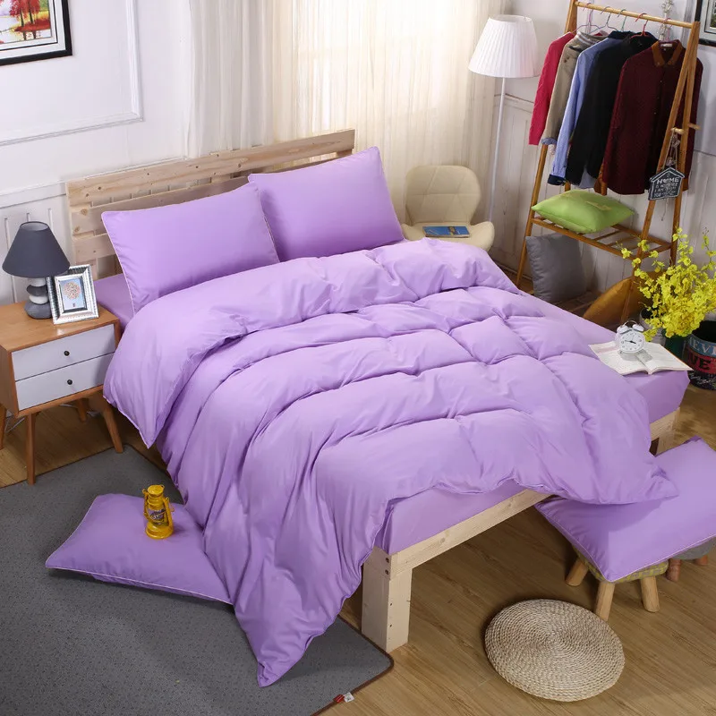 Light Purple Comforter Cover 4pcs Bedding Set Girl Duvet Cover Set