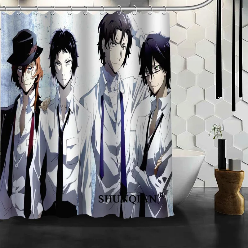 Штора для душа ShunQian Bungou Stray Dogs забавная ванной комнаты водонепроницаемая