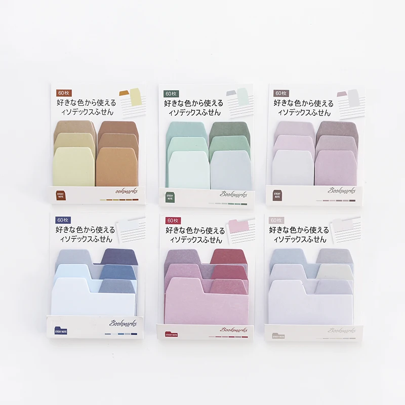 

Color Gradient Index Post it Notes Small Memo Pad, DIY Notebook Self-Adhesive Sticky Notes Papeleria Planner Stickers