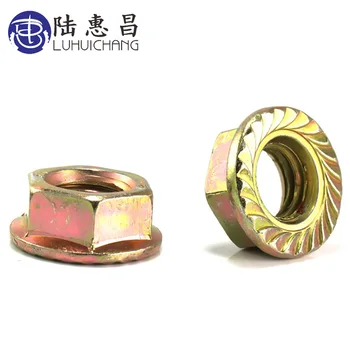 

luchang Free Shipping M3 M4 M5 M6 M8 M10 M12 Color Zinc Hexagonal Flange Nut / Flower Nut / Anti-skid Anti-loose