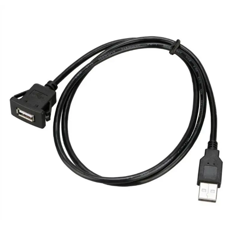 VODOOL 1 м USB 2,0 A папа-мама автомобильный скрытый кабель-удлинитель для крепления на приборную панель автомобиля Ван двойной USB разъем автомобильные аксессуары