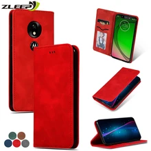 Кожаный чехол-бумажник G7plus G7play для Motorola Moto G7 Plus механизм EU US держатель карт на магнитах подставка обложка для книг Coque