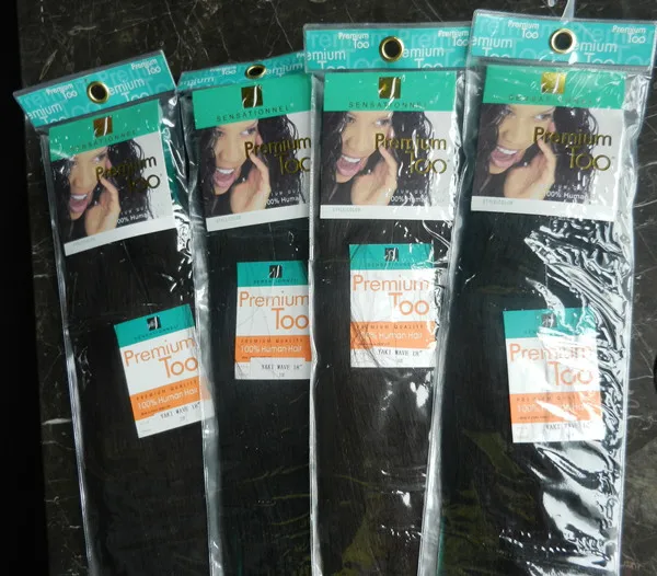Human Hair Mixsed Synthetic Hair Weaving Human Hair Weave Straight