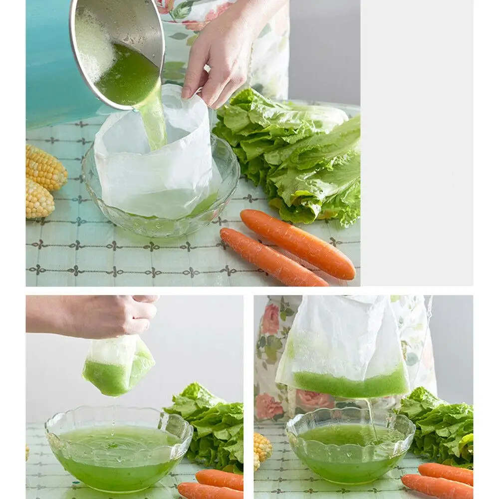 

Practical Food Nut Milk Tea Fruit Juice Coffee Wine Fine Nylon Mesh Net Strain Herb Liquid Filter Bag 22*30cm