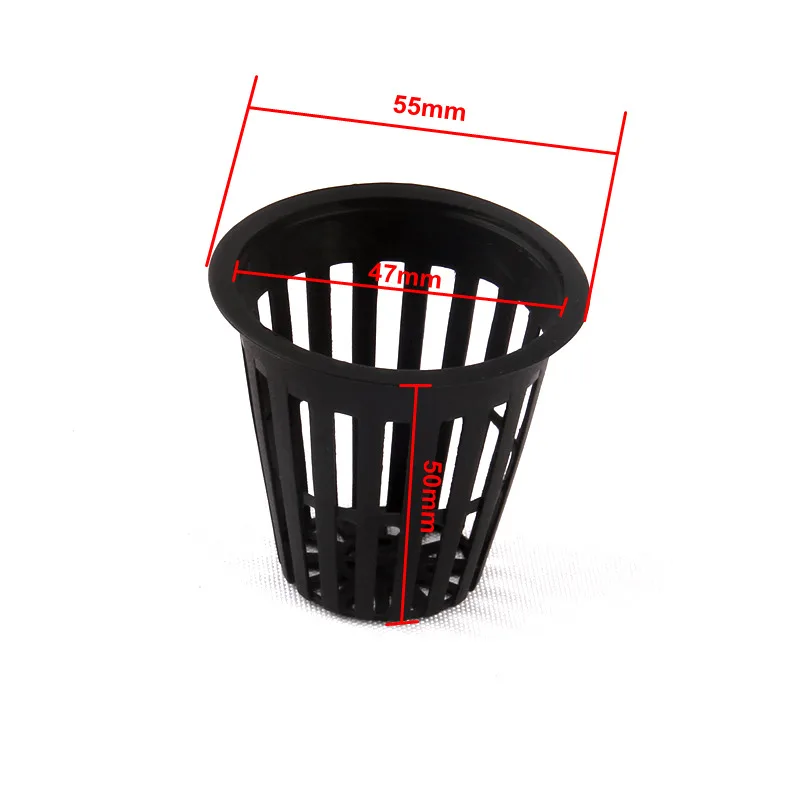100pcs Dia47mm Soilless Planting Basket Aquaponics Cup Hydroponic Pot Aeroponic Mesh Pot Organic Vegetable Grow Green Thumb