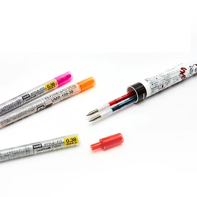 UNI Gel Pen Refill 0.5mmUMR-109-05 10 Pieces Replacement Core Multicolor Gel Refill School Office Stationery