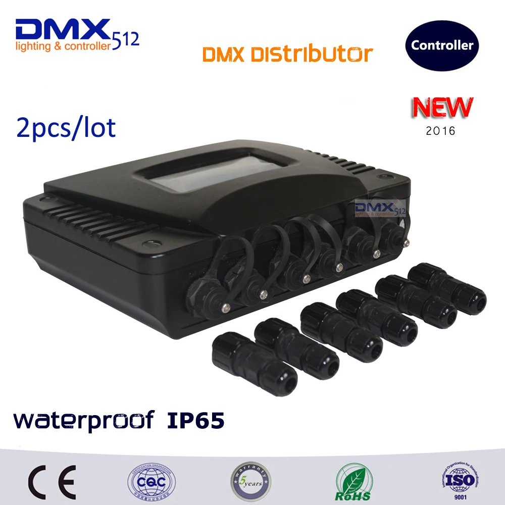 Envío Libre de DHL 2 unids/lote Controlador de Consola de Distribuidor DMX Al Aire Libre LLEVÓ la Iluminación del Escenario DJ Pro