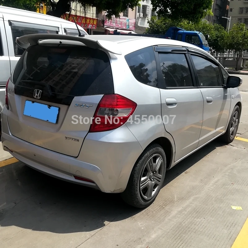 Для Honda Jazz Fit 2008 2009 2010 2011 2012 2013 Высокое качество ABS Материал крыло автомобиля грунтовка Цвет задний спойлер