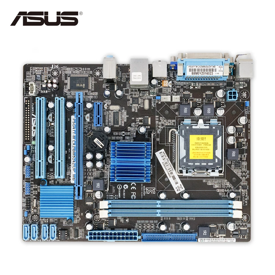 Asus P5G41T-M LX2 DP Original Used Desktop Motherboard P5G41T-M LX 2 DP G41 Socket LGA 775 DDR3 u-ATX On Sale asus p5kpl epu original used desktop motherboard p5kpl g31 socket lga 775 ddr2 atx on sale