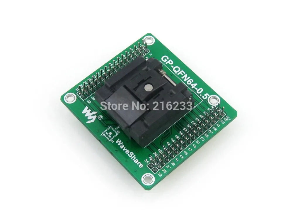 

QFN-64B-0.5-01 QFN64 MLF64 Enplas IC Test Socket Programming Adapter 0.5mm Pitch with PCB Pin Header