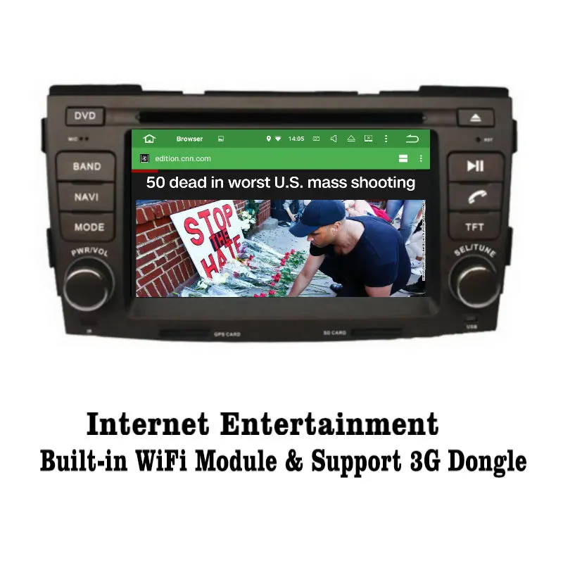 Perfect Android 7.1 2G RAM For Hyundai Sonata NFC 2009~2010 Car Radio Audio Video Multimedia DVD Player WIFI DVR GPS Navi Navigation 2