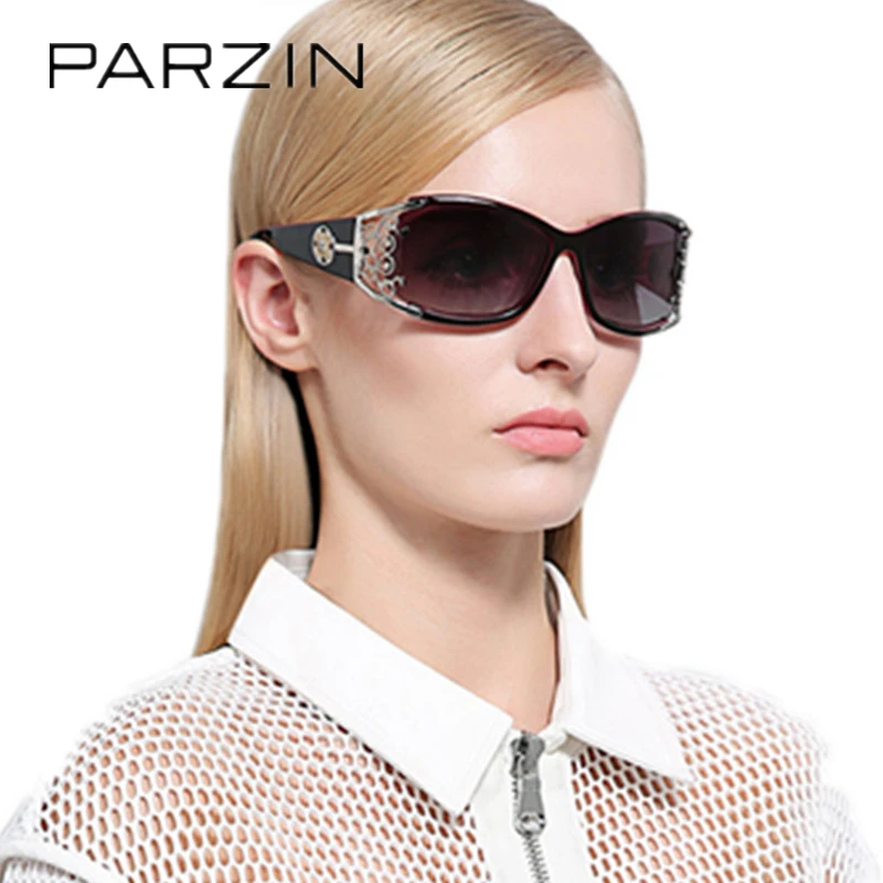 PARZIN Поляризованные солнцезащитные очки женские роскошные солнцезащитные очки женские солнцезащитные очки женские оттенки очки черный+ упаковка 9218