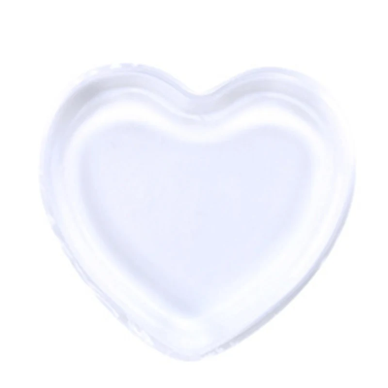 Moonbiffy горячий силиспонж блендер силиконовая губка пуф для макияжа для жидкой основы BB крем основы красоты - Цвет: Heart Transparent