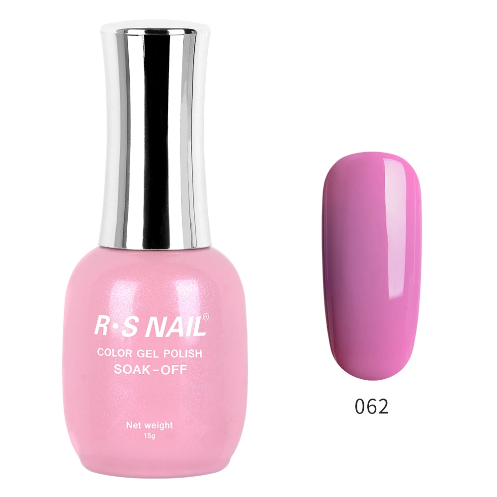 RS NAIL Новая серия Гель-лак для ногтей УФ светодиодный Гель-лак 120 цветов Гель-лак профессиональный маникюрный набор гель-лаков 15 мл - Цвет: 062