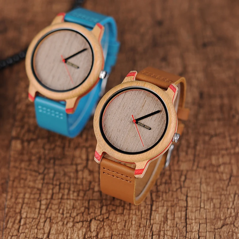 BOBO BIRD Watches Men Quartz Analog Bamboo Wirstwatch Male In Wood Box kol saati Customized logo
