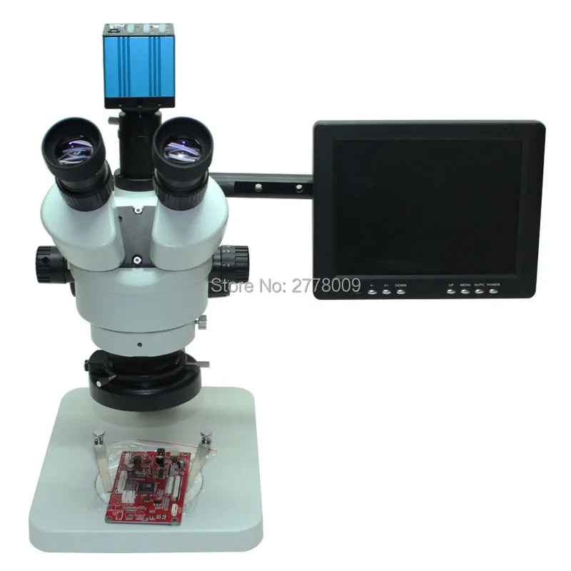 

Continuous Zoom Binocular Visual 3.5X-90X Trinocular Stereo Microscope With 16MP HDMI HD USB Microscope Camera 8-inch HD Monitor
