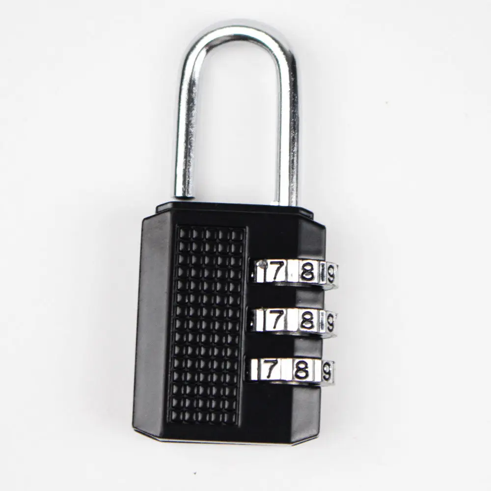 3 набора цифр сброс кодовый замок для багажа блокировка паролем для путешествий защита для безопасности шкафчик дорожный замок для