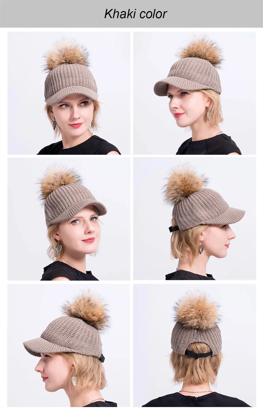 hat with pompoms color 1
