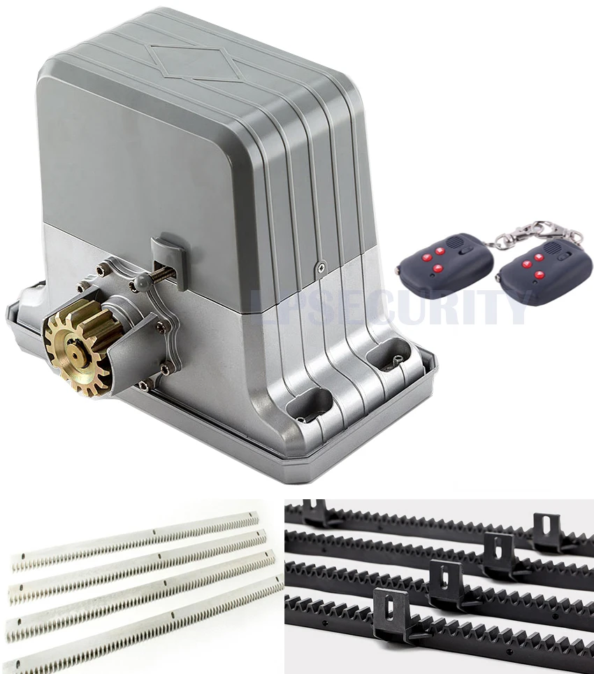 

Full-Automatic 1800kgs Electrical sliding gate opener sliding gate motor gate operator with 2/4/6/8 Transmitters,6*1 meter racks