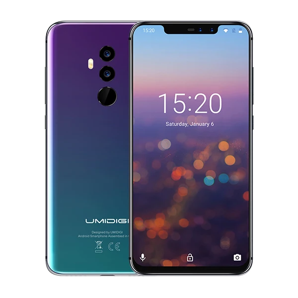 UMIDIGI Z2 специальное издание глобальная версия P23 4 Гб+ 64 Гб мобильный телефон Android 8,1 6," FHD+ полный дисплей Helio Quad Cams смартфон - Цвет: Twilight