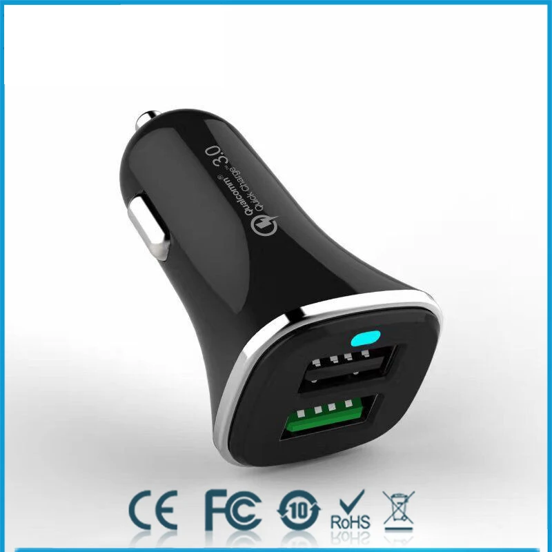 Thbelieve 2 USB Auto Chargers Quick Charge QC 3.0 And 5V 2.4 A Auto Charging Portable Mini Auto-Chargers Dual USB Car-Charging (14)