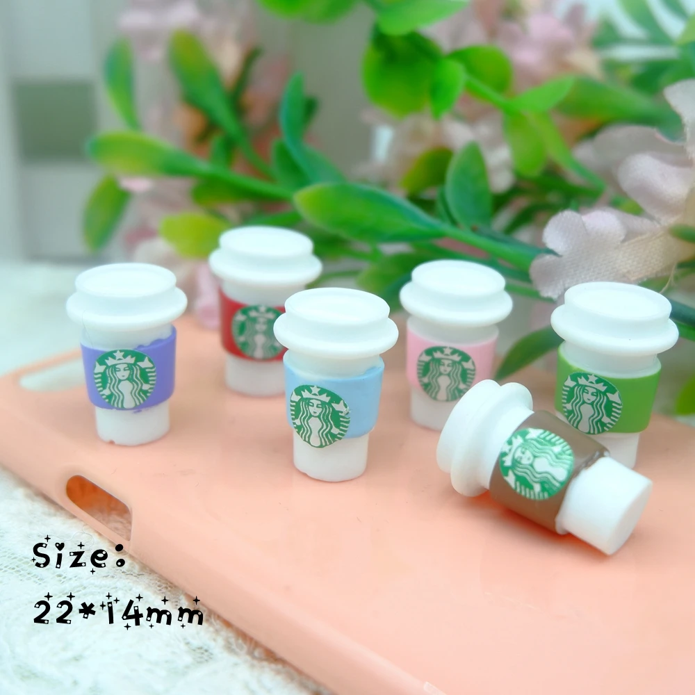 

Kawaii Coffee Cup Flatback Resin Cabochon Craft For DIY mobile phone case Hair Bow Decoration Supplies