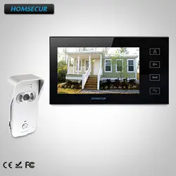 Homssecur 7 "проводной видео и аудио Smart дверные звонки + серебро камера для квартиры TC021-S камера TM704-B мониторы