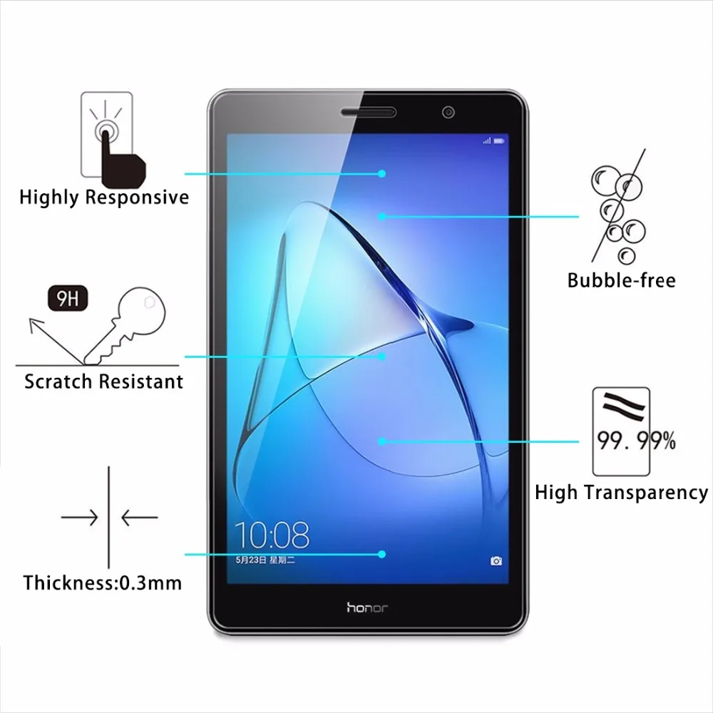 HUAWEI MediaPad T3 8 0 дюймов 3 мм 9H твердость поверхности закаленное стекло для защиты